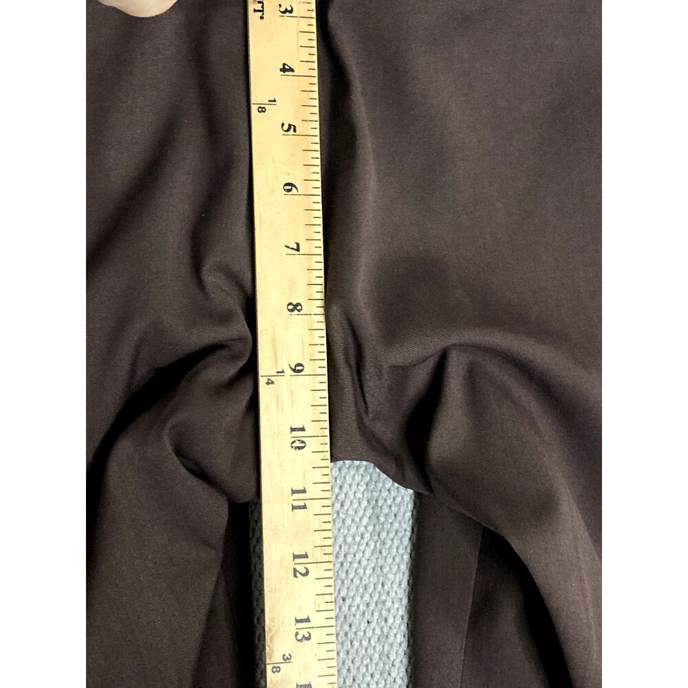 Vtg Oscar De La Renta Career Dress Slacks Womens 28X32‎ Brown Flare Work Office - Picture 10 of 13